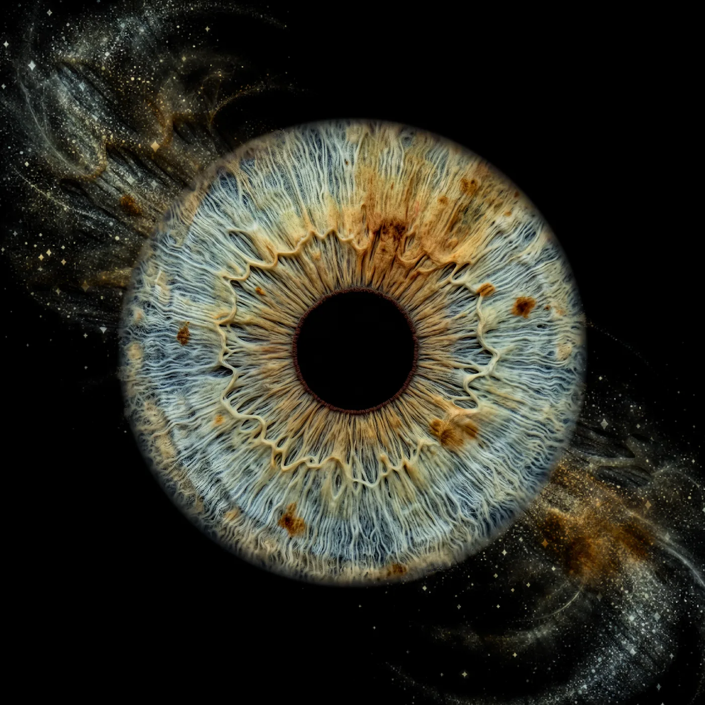 Effektvorlage „Sternenstaub-Schleier“ – echtes Ergebnis aus dem IRISORA-Gestaltungseditor